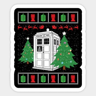 Doctor Who Ugly Christmas Sweater Sticker